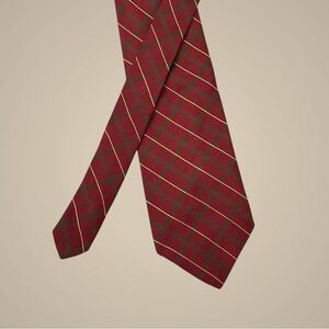 NWT Brooks Brothers Stripe Silk Tie Burgundy Green Gold